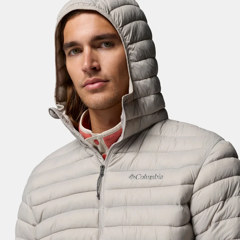 Columbia Grey Men's Powder Pass™ Hooded Jacket for Men | Best Price UAE